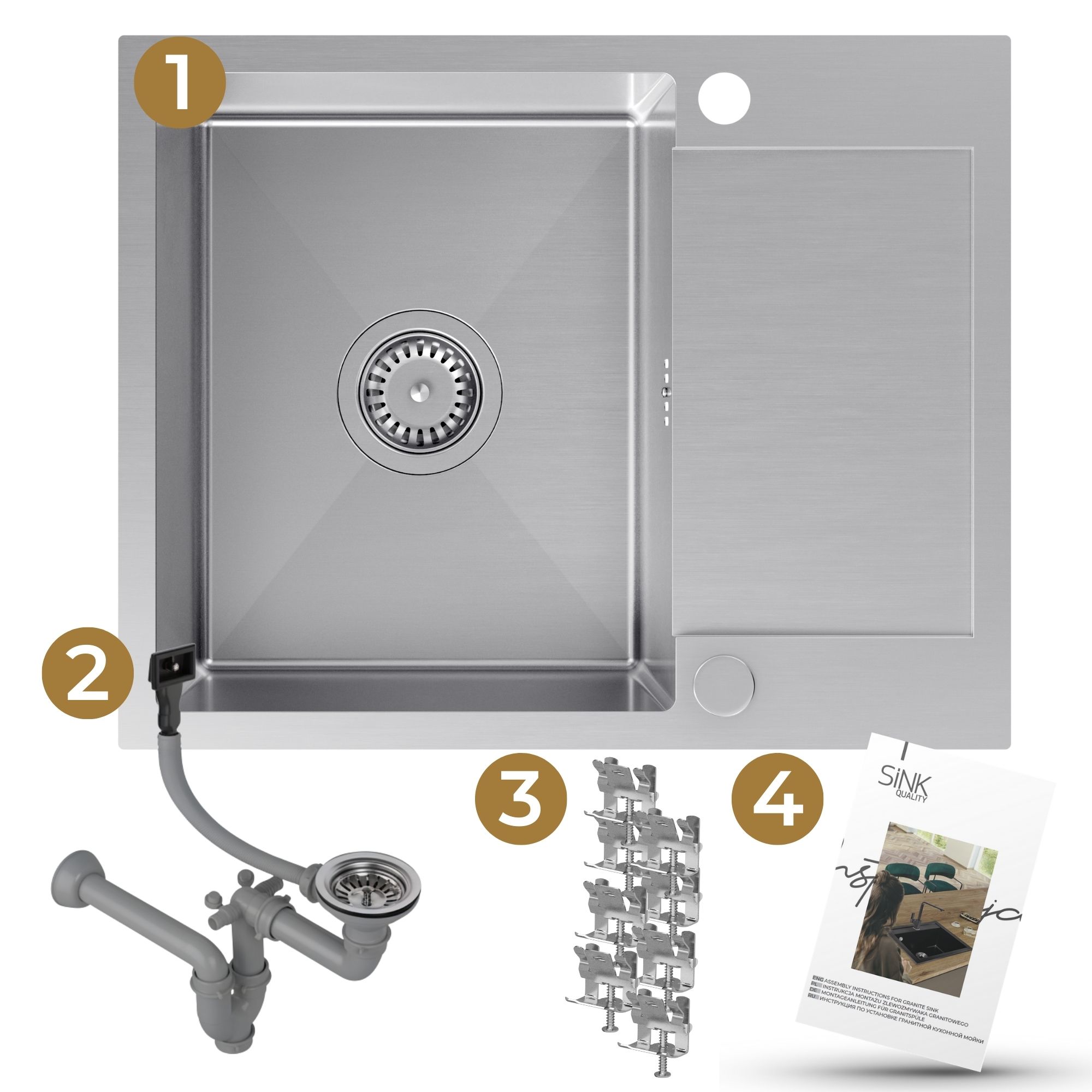 Zlew stalowy COLE 116